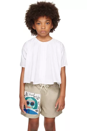 Marni Shirts - Kids White Embroidered Shirt