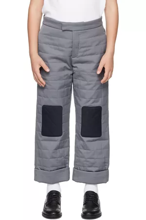 Thom Browne Pants - Kids Gray Backstrap Trousers