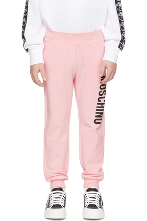 Moschino Trousers - Kids Pink Printed Sweatpants