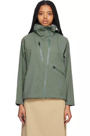 Snow Peak Women Rainwear - Green 3 Layer Rain Jacket