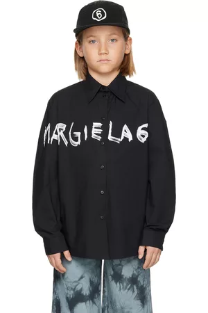 Maison Margiela Shirts - Kids Black Printed Shirt