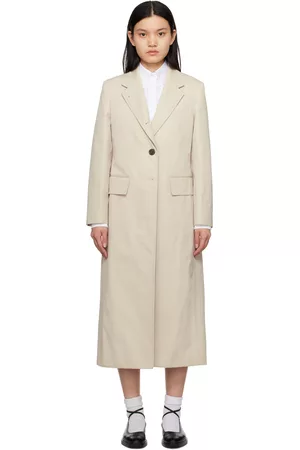 Thom Browne Women Blazers - Khaki Notched Lapel Coat