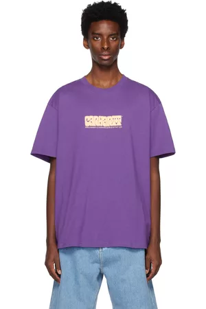 Carhartt Men T-shirts - Purple Heat Script T-Shirt