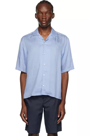HUGO BOSS Men Shirts - Blue Spread Collar Shirt