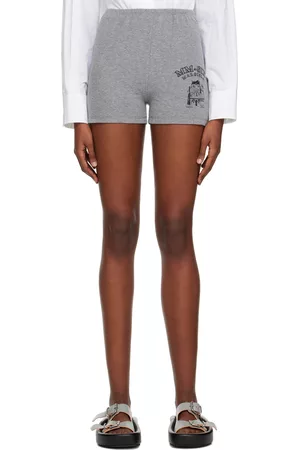 Maison Margiela Women Shorts - Gray Elasticized Shorts