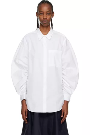 3.1 Phillip Lim Women Shirts - White Shirred Shirt