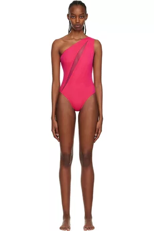 VERSACE Women Swimsuits - Pink Slashed One-Piece Swimsuit