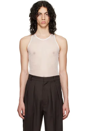 Random Identities White Raw Edge Tank Top