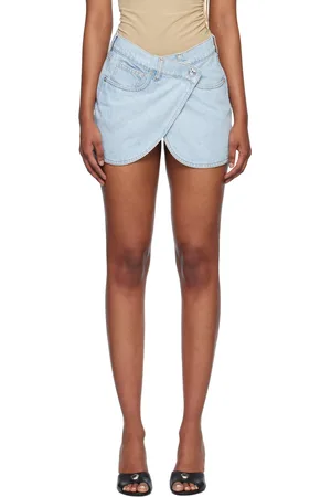 COPERNI Blue Wrap Denim Miniskirt