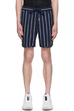 HUGO BOSS Men Shorts - Navy Stripe Shorts