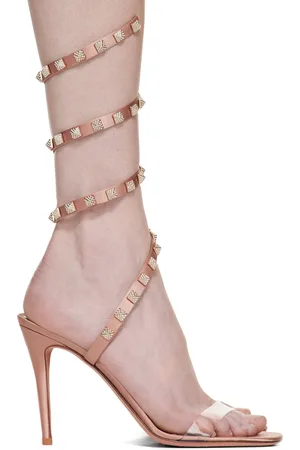 VALENTINO GARAVANI Pink Rockstud Heeled Sandals