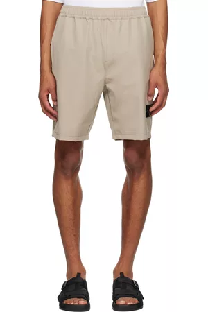 Stone Island Men Shorts - Beige Patch Shorts