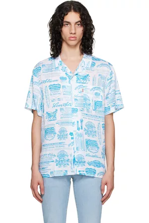 Levi's Men Shirts - White & Blue Sunset Shirt