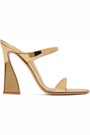 Gianvito Rossi Gold Aura Heeled Sandals