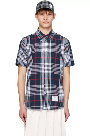 Thom Browne Men Shirts - Blue Check Shirt