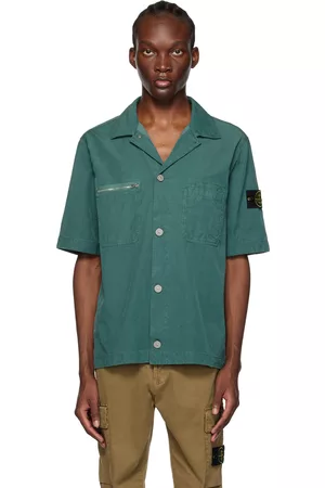 Stone Island Men Shirts - Green Patch Shirt