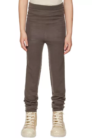 Rick Owens Girls Leggings - Kids Gray Lightweight Leggings