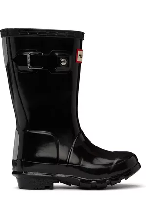 Hunter Boots - Kids Black Original Gloss Little Kids Rain Boots