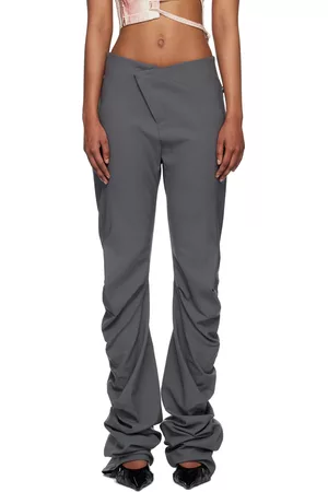 OTTOLINGER Women Pants - SSENSE Work Capsule – Gray Drape Trousers
