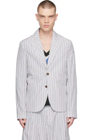 Kiko Kostadinov White Ria Ventilation Blazer