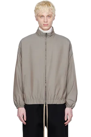 FEAR OF GOD Gray Zip Track Jacket