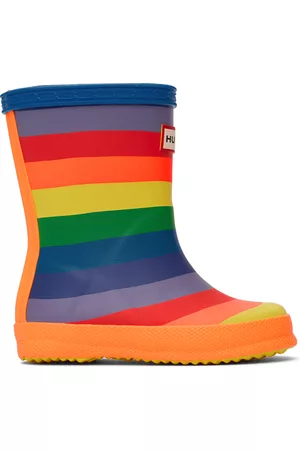 Hunter Boots - Kids Multicolor First Classic Rainbow Little Kids Rain Boots