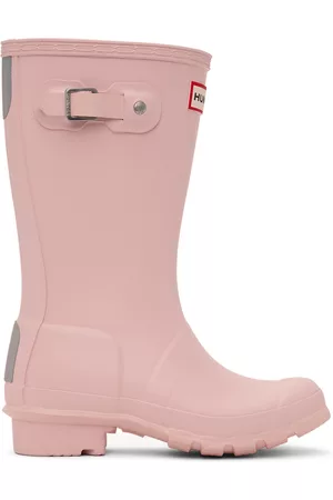 Hunter Boots - Kids Pink Original Big Kids Rain Boots