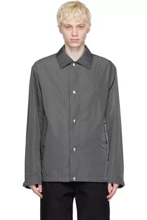 Lanvin Men Jackets - Gray Embroidered Jacket