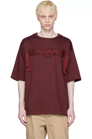 Lanvin Men T-shirts - Burgundy Curb T-Shirt