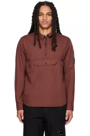 C.P. Company Men Shirts - Burgundy Pocket Shirt