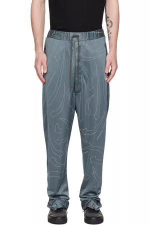 Vivienne Westwood Men Pants - Gray Embroidered Track Pants