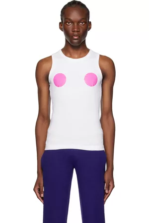 Mowalola Men Tank Tops - White Circles Tank Top