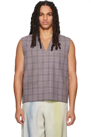 Paul Smith Men Camisoles - Gray Check Vest