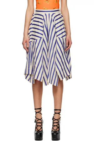 Vivienne Westwood Blue Knockout Midi Skirt