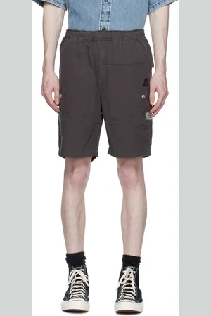 Izzue Gray Paneled Cargo Shorts