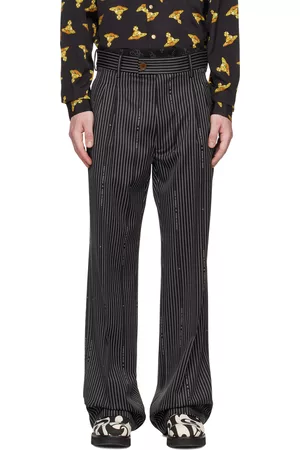 Vivienne Westwood Men Pants - Black Raf Bum Trousers