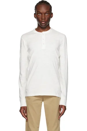 RAG&BONE White Flame Long Sleeve Henley