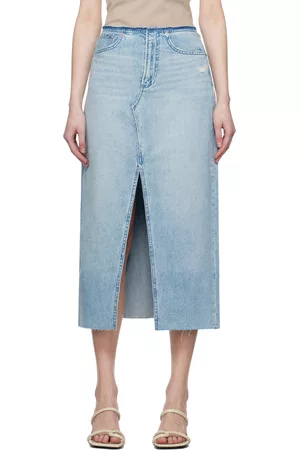 RAG&BONE Women Maxi Skirts - Blue Clara Denim Maxi Skirt