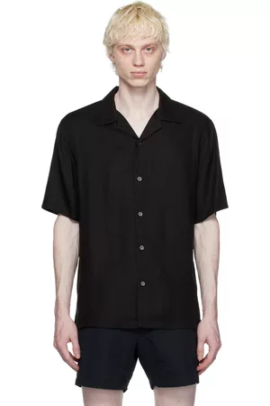 THEORY Men Shirts - Black Noll Shirt