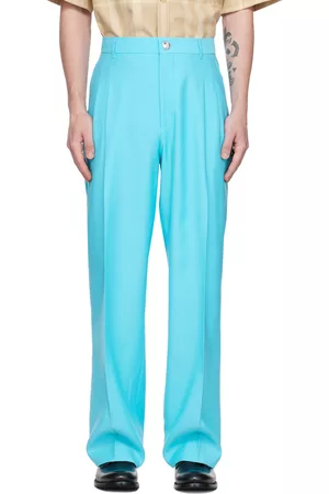 Burberry Men Formal Pants - Blue Tailored Trousers