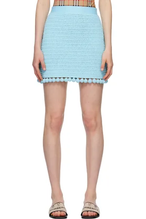 Burberry Blue Pom-Pom Miniskirt