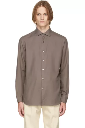 Ermenegildo Zegna Men Shirts - Brown Cashco Shirt