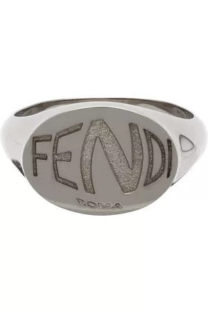 Fendi Men Rings - Silver Fish-Eye Ring