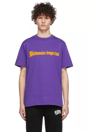 Billionaire Boys Club Men T-shirts - Purple Old English T-Shirt