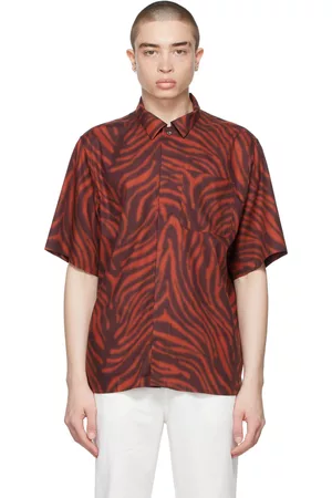 Tiger of Sweden Men Shirts - Red & Burgundy Farson Shirt