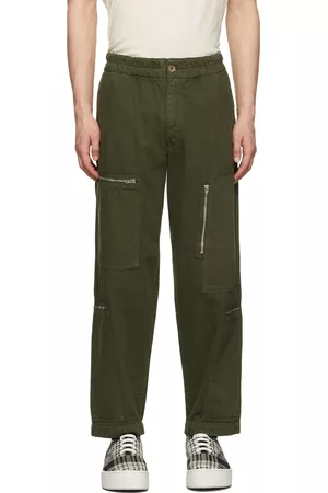 YMC Men Pants - Khaki Organic Cotton Flight Trousers