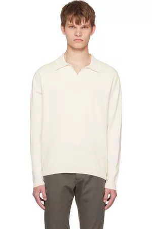 Norse projects Men Long Sleeve - White Leif Long Sleeve Polo