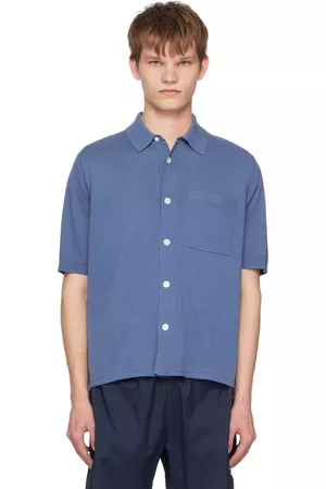 Norse projects Men Shirts - Blue Rollo Shirt