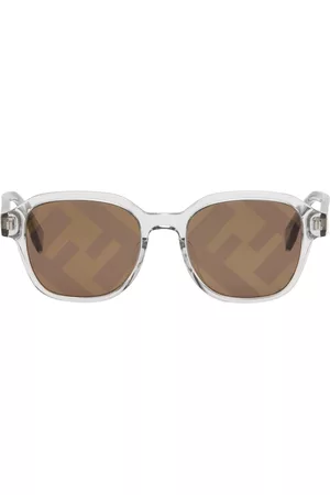 Fendi Men Wallets - Brown Square Sunglasses