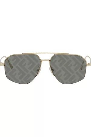 Fendi Men Wallets - Gold Travel Sunglasses